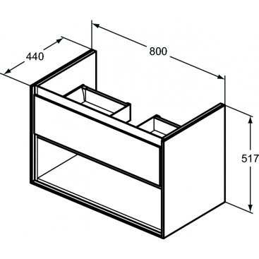 Мебель для ванной Ideal Standard Connect Air E0827 80 см темно-коричневая