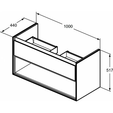 Мебель для ванной Ideal Standard Connect Air E0828 100 см светло-серое дерево