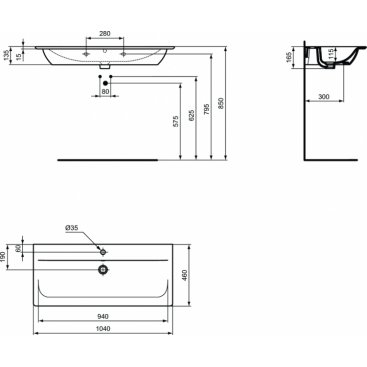 Мебель для ванной Ideal Standard Connect Air E0828 100 см темно-коричневая