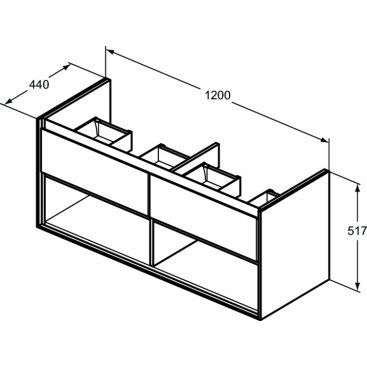 Мебель для ванной Ideal Standard Connect Air E0829 120 см со столешницей