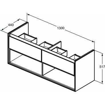 Мебель для ванной Ideal Standard Connect Air E0831 130 см темно-коричневая