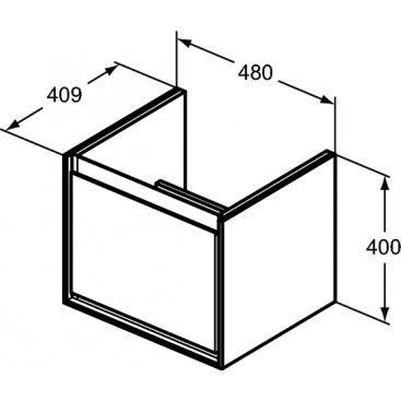 Мебель для ванной Ideal Standard Connect Air E0844 55 см темно-коричневая