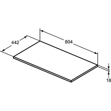 Мебель для ванной Ideal Standard Connect Air E0827 80 см со столешницей светло-коричневое дерево