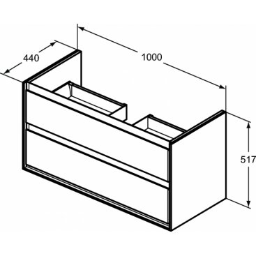 Мебель для ванной Ideal Standard Connect Air E0821 100 см со столешницей