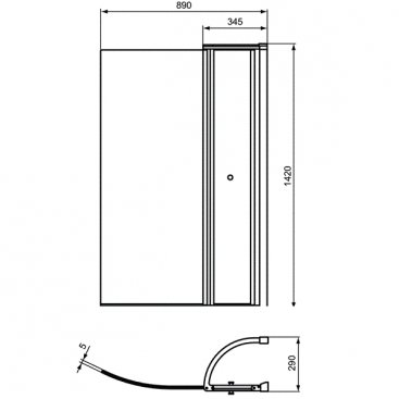 Шторка на ванну Ideal Standard Connect Air E1137EO