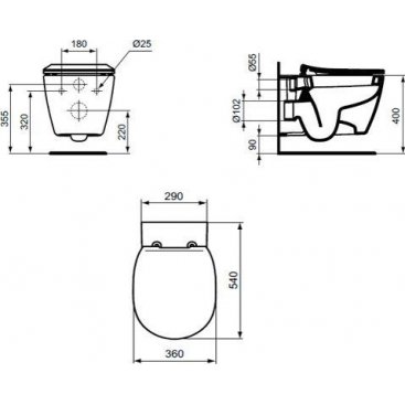 Комплект Ideal Standard Connect AquaBlade R030701A6115 4 в 1