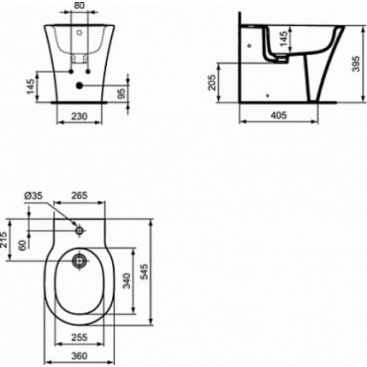 Биде Ideal Standard Connect Air E233401