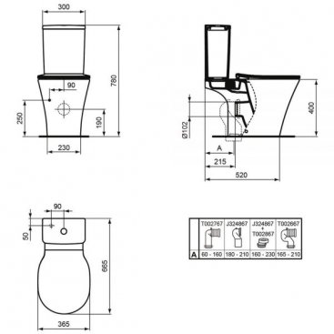 Унитаз-компакт Ideal Standard Connect Air AquaBlade E009701