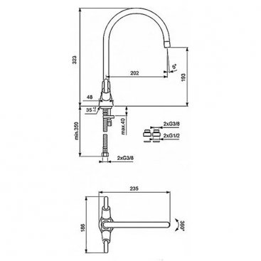 Смеситель для кухни Ideal Standard Euroflow BA116AA