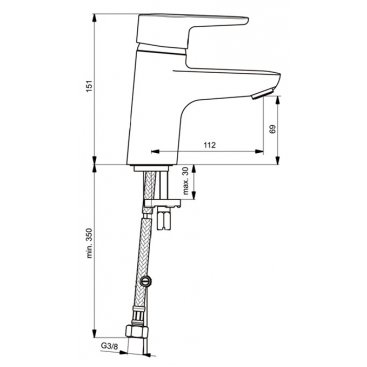 Смеситель для раковины Ideal Standard Connect Blue B9917AA