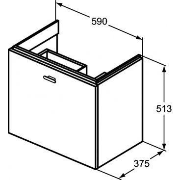 Мебель для ванной Ideal Standard Connect Space E0314 60 см серая