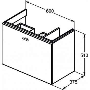 Мебель для ванной Ideal Standard Connect Space E0317 70 см белая