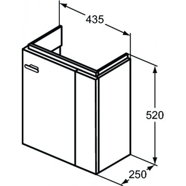 Мебель для ванной Ideal Standard Connect Space E0371 45 см серая