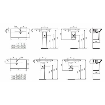 Раковина Ideal Standard Connect Space E136701 70 см