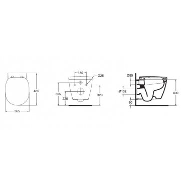 Унитаз подвесной Ideal Standard Connect Space E804601