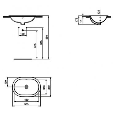 Раковина Ideal Standard Connect E504701 55 см