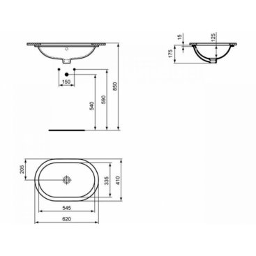 Раковина Ideal Standard Connect E505001 62 см