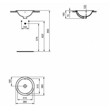 Раковина Ideal Standard Connect E505201 38 см