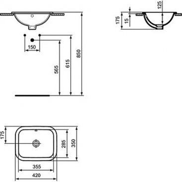 Раковина Ideal Standard Connect E5055MA 42 см