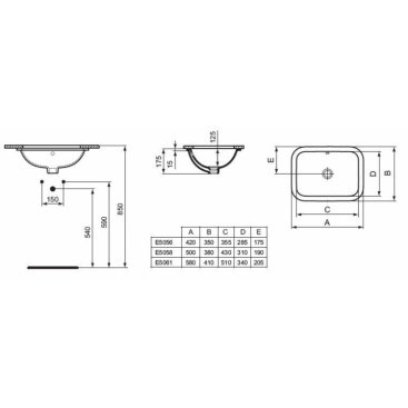 Раковина Ideal Standard Connect E505601 42 см