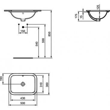 Раковина Ideal Standard Connect E505801 50 см