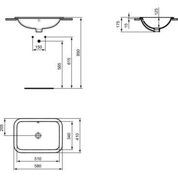 Раковина Ideal Standard Connect E5061MA 58 см