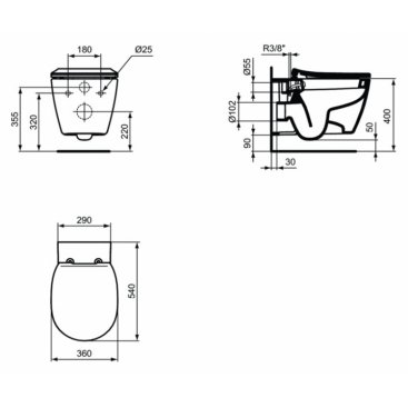 Унитаз подвесной Ideal Standard Connect E772101 с функцией биде