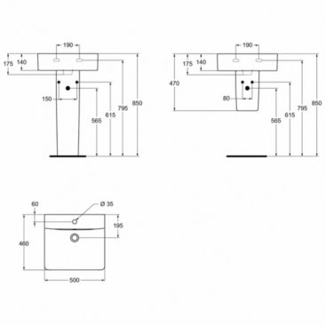 Раковина Ideal Standard Connect Cube E788401