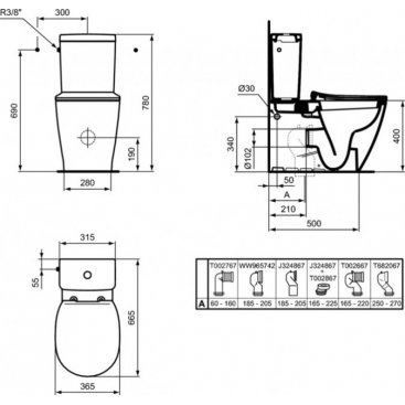 Унитаз-компакт Ideal Standard Connect Cube E803701