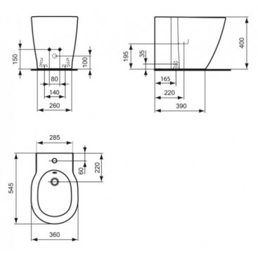 Биде напольное Ideal Standard Connect E799501