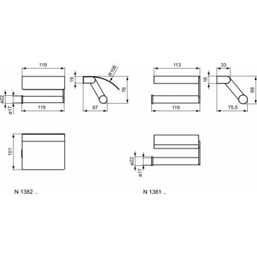 Бумагодержатель Ideal Standard Connect N1381AA