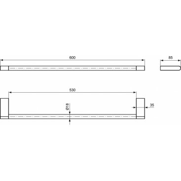 Полотенцедержатель Ideal Standard Connect N1387AA 60 см