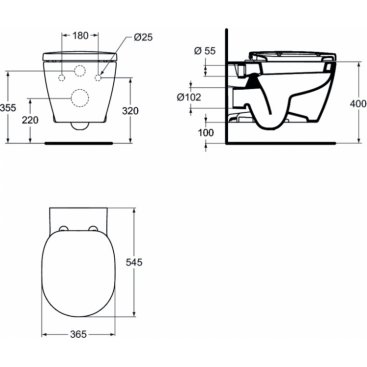 Комплект Ideal Standard Connect W880101 4 в 1