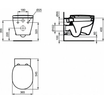 Унитаз подвесной Ideal Standard Connect W941102