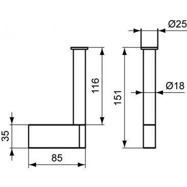 Бумагодержатель запасного рулона Ideal Standard Connect N1383AA