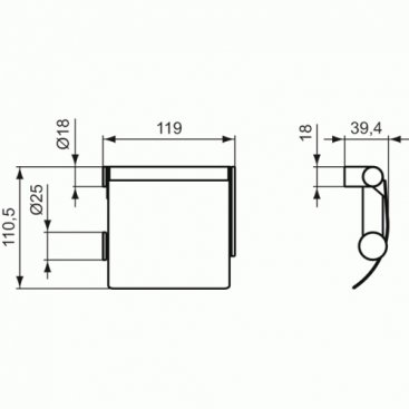 Бумагодержатель с крышкой Ideal Standard Connect N1382AA