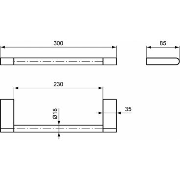 Полотенцедержатель Ideal Standard Connect N1385AA 35 см