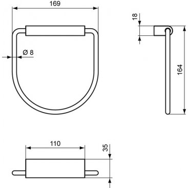 Полотенцедержатель кольцо Ideal Standard Connect N1384AA