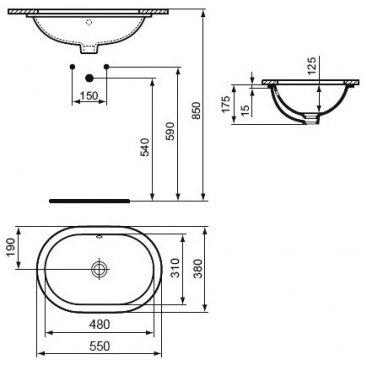 Раковина Ideal Standard Connect E5048MA 55 см