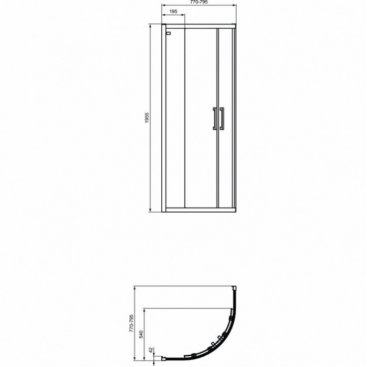 Душевой уголок Ideal Standard Connect 2 k966001 80x80