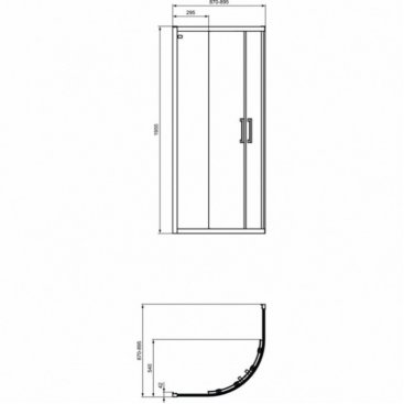 Душевой уголок Ideal Standard Connect 2 K9251EO 90x90