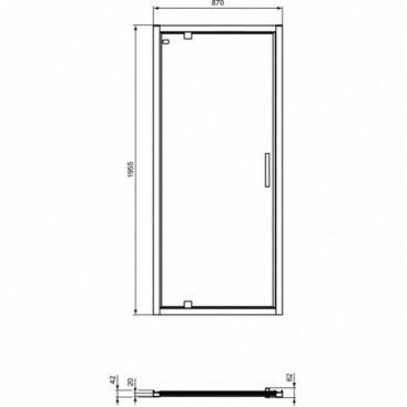 Душевая дверь Ideal Standard Connect 2 PV Pivot K9270V3 90 см