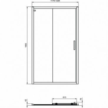Душевая дверь Ideal Standard Connect 2 Sliding door K9277V3 120 см