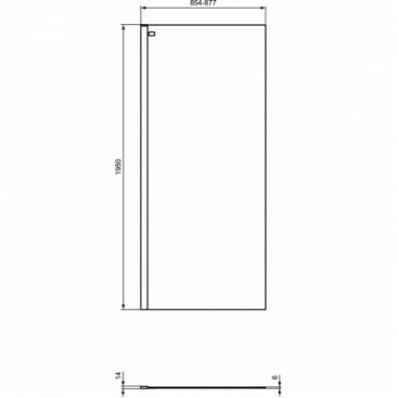 Душевая перегородка Ideal Standard Connect 2 K9377V3 90 см