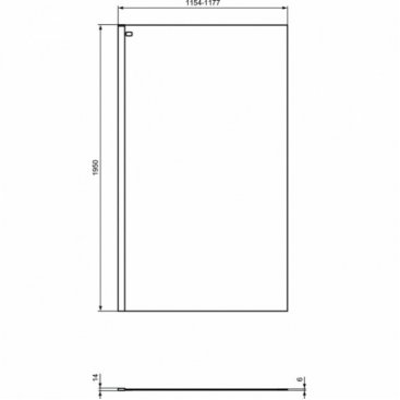 Душевая перегородка Ideal Standard Connect 2 K9379V3 120 см