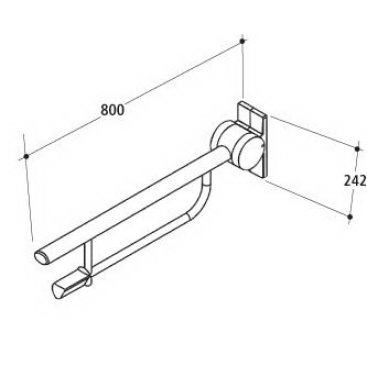 Поручень складной Ideal Standard Contour 21 S636036