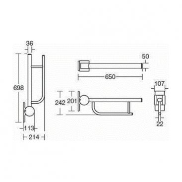 Поручень складной Ideal Standard Contour 21 S636136