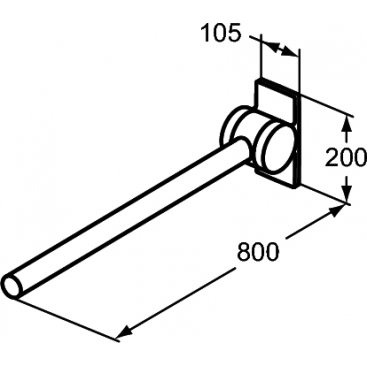 Поручень складной Ideal Standard Contour 21 S6362MY