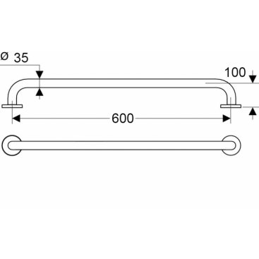 Поручень прямой Ideal Standard Contour 21 S6454AC