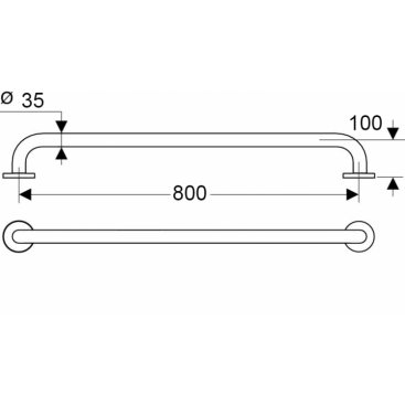 Поручень прямой Ideal Standard Contour 21 S6457AC